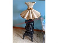 Very Heavy Cast Iron Pot Belly Stove Floor Lamp