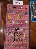 2 CONTAINERS OF EARRINGS