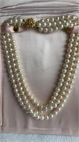 Vintage Jacobson’s three strand pearl necklace,