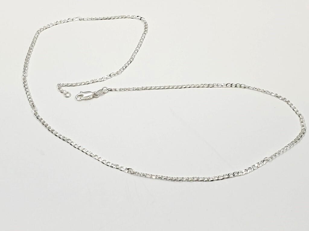 Silver Chain Necklace 20" Stamped 925