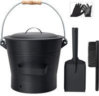 BRIAN & DANY Ash Bucket with Lid, 2.6 Gallon