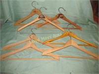 7pc Vintage Wood Clothes Hangers