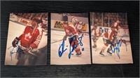 3 Team Canada Signed Real Photos