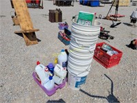 5 Gallon Buckets (6) w/ Misc Chemicals (R3)
