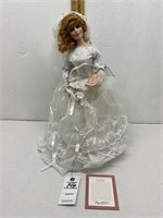 Porcelain " Carolyn"  Wedding Doll, 21 “ Tall