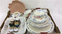 Box Lot w/ Set of Blue Ridge Dishware, Ironstone