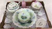 Box of Dishware Including RS Prussia Berry