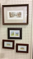 Group of 4 Professionally Framed Prints-