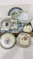 Box of Old Ironstone Including Tureen,