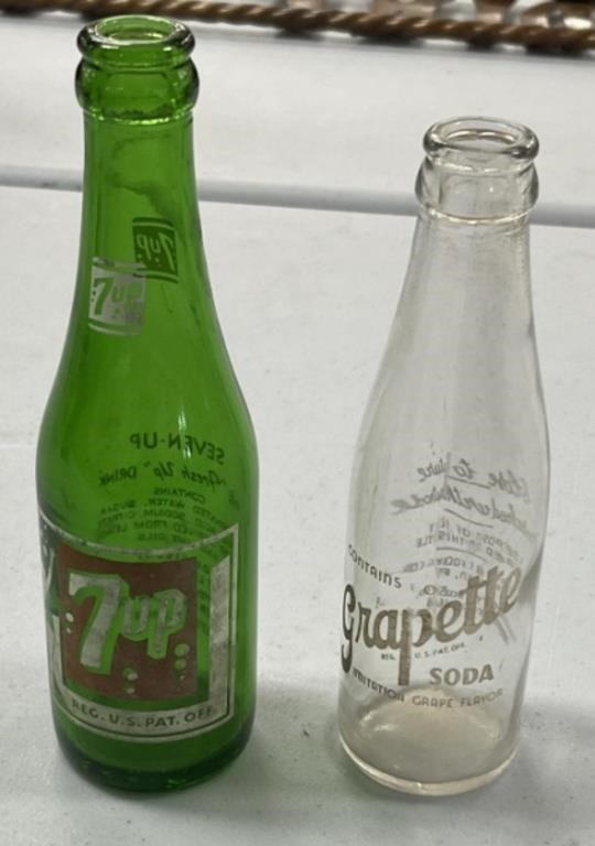 7-Up and Grapette Soda Bottles