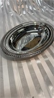 Ornate Stainless Steel Serving Tray.