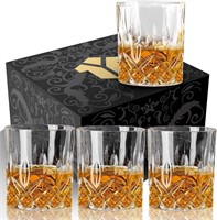 Whiskey Glasses Set of 4, Rocks Glasses, 10 oz