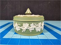 Wedgwood Jasperware Round Box sage green