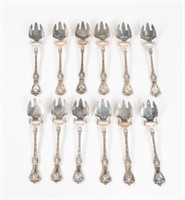 Whiting King Edward Sterling Ice Cream Forks