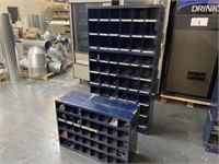 Qty (2) Large & Small Metal Parts Bins