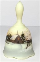 Fenton Hand Painted Custard Glass Bell