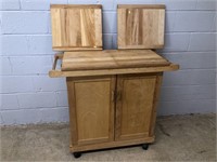 Rolling Wooden Kitchen Cabinet