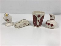 4 small ceramic decorations