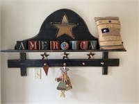 Americana shelf and decor