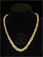 Sterling gold-tone chain necklace, 18 in. Length,