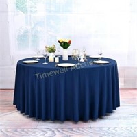 4 Pack 120 Inch Round Navy Blue Tablecloths