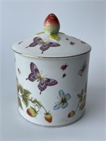 Vintage Porcelain Butterfly and Strawberries