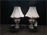 2 SMALL FLORAL LAMPS