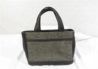 Coach leather and wool handbag
