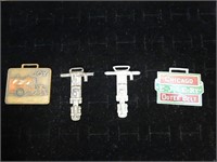 Vintage Pocket Watch Tags /  Brass Zipper Pulls