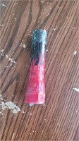 Mini flashlight, black/red flames