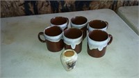 COFFE CUPS TOTAL- 6    AND MISC GLASSWARE