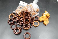 1'' 3/4 WOODEN DECORATIVE CURTAIN RINGS