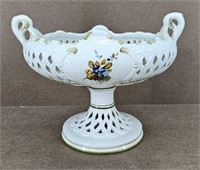 Mid 1800s French Porcelain Compote Dish