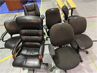 OFFICE CHAIRS ASSORTED - BLACK (LOCATED DAVIE,