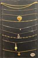 9pc chain/ pendant Necklace lot