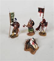 4 King & Country Cast Metal Crusader Figures