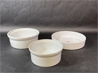 Three Ceramic Baking/Serving Bowls