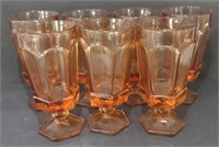 Pink Glass Goblets, 3" x 7"
