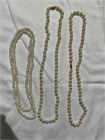 3 Strands of Costume Pearls