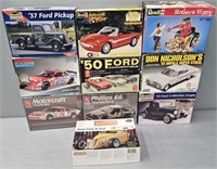 10 Model Kit Car Lot Collection