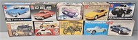 10 Model Car Kit Lot Collection