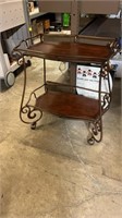 Bombay Avery Metal Rolling Tea Cart/ Wagon With Wh