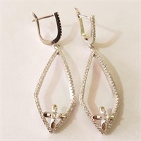 $140 Silver CZ Earrings