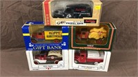 5 Bank trucks