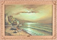 A. Torrielli Original Seascape Oil Painting