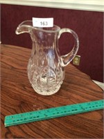 Heavy lead crystal pitcher - 9 in tall