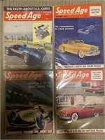 4 x Vintage SPEED AGE Magazines (1953)