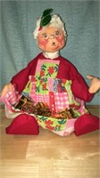 12 “  Annalee doll holding Xmas  candy