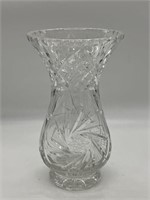 10.5" Tall Vintage Crystal Vase Czech Belford