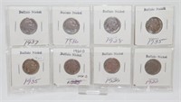 8-Coin Buffalo Nickel Set with Dates as Far Back